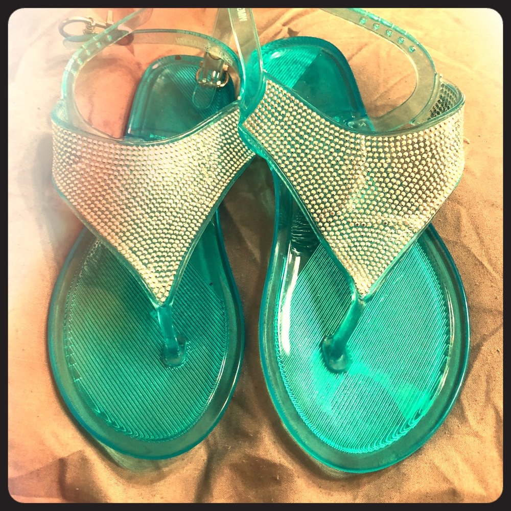 Girls jeweled jelly sandals